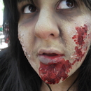 Zombie makeup.