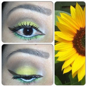 Sunflower inspired eyeshadow 