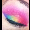 Rainbow and Pink Cut-Crease