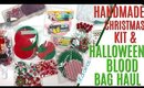 Blood Bag with Halloween Die Cuts Haul and the Very Merry Kit! Handmade Christmas Kit Purchase