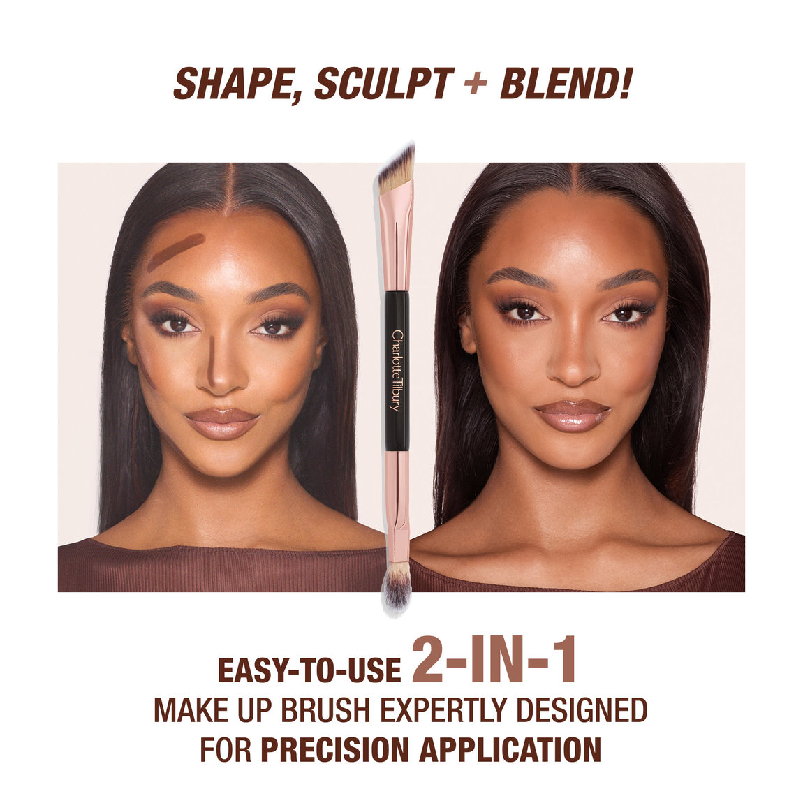 Charlotte Tilbury Super Nudes Shapewear Dual Ended Face Brush