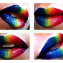 Rainbow lips. 