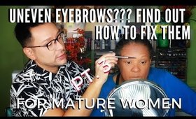 How To Fix Uneven Brows For Mature Women Step By Step | mathias4makeup