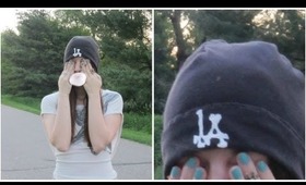 Brandy Melville LA Bones Beanie DIY