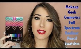 Makeup Geek Cosmetics Full Spectrum Eyeliner Pencil Swatches
