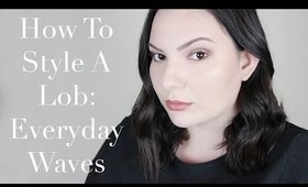 How To Style A Lob (Long Bob): Loose Everyday Waves | OliviaMakeupChannel