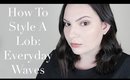 How To Style A Lob (Long Bob): Loose Everyday Waves | OliviaMakeupChannel