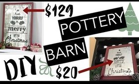 DIY CHRISTMAS DECORATIONS 2016! POTTERY BARN INSPIRED MIRROR! UNDER $20!