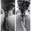 Black & white braids 