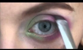 Purple and Green Spring Makeup