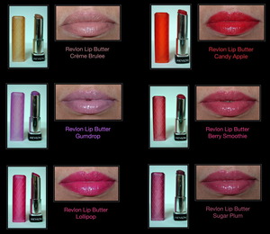 color samples of Revlon Colorburst Lip butters