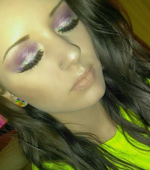 this is my first look created with the Jaclyn hill palette and nyx glitter