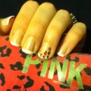 Animal print French manicure