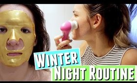 WINTER NIGHT TIME ROUTINE, skin care night routine including my anti wrinkle face mask & bio oil