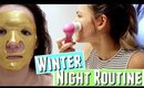 WINTER NIGHT TIME ROUTINE, skin care night routine including my anti wrinkle face mask & bio oil