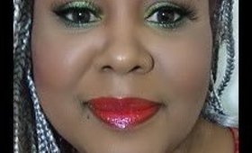 Spring Greens / St. Patrick's Day Makeup 2017 (two lip options)