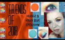 On Trend Tuesday - Ocean blue and Orange eyeshadow