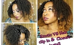 How To: Full Easy Install 'Natural Hair' Clip In Extensions  (No Sew/ No Glue)