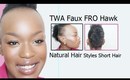 Natural Hair | TWA Faux Hawk FRO HAWK (type 4b/c)