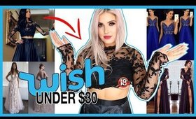 TRYING WISH APP PROM DRESSES under $25 👗 Lmao! 😭