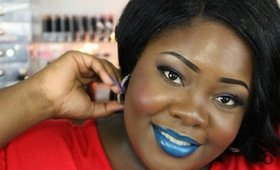 Blue lips, Neutral Eyes featuring "Aruba Blue" Lip Lacquer