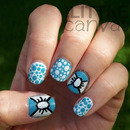 Bow and Dot Manicure Inspired by CaseyLane Loves Polish