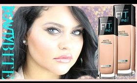 DOES IT REALLY WORK?!? NEW Maybelline Fit Me Matte + Poreless Foundation 2015 | Review & Demo |