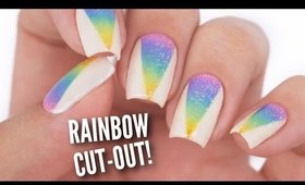 Rainbow Ombre Cut Out Nails!
