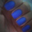 I did this last night blue nails blue dress 