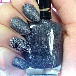 Love love this nailpolish!
The ring finger is from china glaze called Glitz'n Pieces