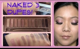 DUPES: Naked 3 Palette Swatches & Review!