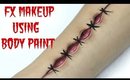 FX Makeup using Body Paint: Wound with Stitches