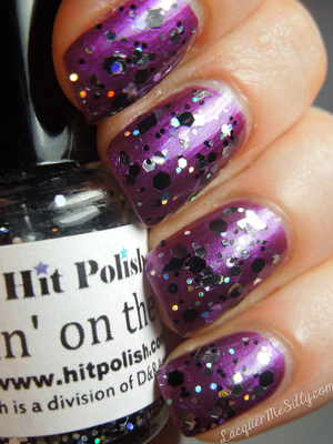 Hit Polish "Puttin' on the Ritz" over OPI "Suzi & the 7 Dusseldorfs" For more info have a look at my blog post http://www.lacquermesilly.com/2012/11/01/hit-polish-puttin-on-the-ritz/