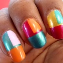 Tropical Color Block: Nails Of The Day