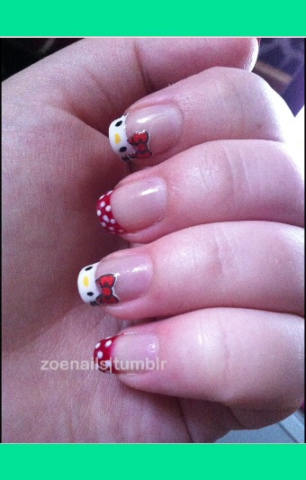 Hello kitty nails | Zoe F.'s (zoendout) Photo | Beautylish