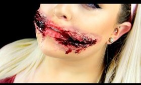 CHELSEA SMILE SFX MAKEUP TUTORIAL | Ripped Mouth Halloween Tutorial